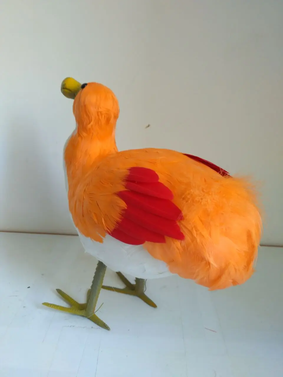 Details about   foam&feathers simulation orange Raphus cucullatus feathers Dodo bird model 30cm